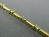 ESTATE LONG .80CT DIAMOND 14K YELLOW GOLD CLASSIC BOX LINK LINE BRACELET #18379