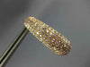 ESTATE WIDE 3.72CT PINK DIAMOND 18KT ROSE GOLD MULTI ROW HOOP HANGING EARRINGS