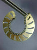 ESTATE LARGE .83CT DIAMOND 14KT YELLOW GOLD ETOILE CIRCULAR OPEN FLAME EARRINGS