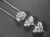 LARGE 2.47CT DIAMOND 18KT WHITE GOLD MULTI SHAPE INVISIBLE DOUBLE HEART NECKLACE
