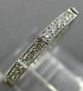 ANTIQUE .48CT DIAMOND 18K WHITE GOLD 3D FILIGREE WEDDING ANNIVERSARY RING #18635