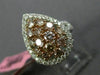 ESTATE WIDE 2.27CT MULTI COLOR DIAMOND 18K WHITE & ROSE GOLD 3D ANNIVERSARY RING