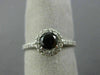ESTATE 1.0CT WHITE & BLACK DIAMOND 14KT WHITE GOLD CLASSIC HALO ENGAGEMENT RING