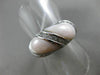 ESTATE WIDE .40CT DIAMOND 14KT WHITE GOLD AAA MOTHER OF PEARL INFINITY LOVE RING