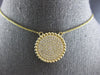 LARGE .84CT DIAMOND 14KT YELLOW GOLD CLASSIC PAVE CIRCULAR BEADED LOVE NECKLACE
