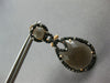 12.94CT WHITE & BLACK DIAMOND & AAA SMOKEY TOPAZ 14KT ROSE GOLD HANGING EARRINGS