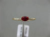 ESTATE .39CT ROUND DIAMOND & OVAL AAA RUBY 14K ROSE GOLD FRIENDSHIP PROMISE RING