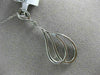 ESTATE LARGE .66CT DIAMOND 18KT WHITE GOLD 3D CLASSIC TEAR DROP FLOATING PENDANT