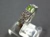 .57CT DIAMOND & AAA PERIDOT 18K WHITE GOLD 3D PRINCESS & ROUND PYRAMID FUN RING