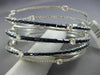 ESTATE WIDE 8.34CT DIAMOND & SAPPHIRE 14K WHITE GOLD CRISS CROSS BANGLE BRACELET