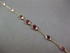 ESTATE 5.24CT AAA LIGHT PINK RUBY 14KT YELLOW GOLD OVAL BY THE YARD FUN BRACELET