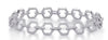 ESTATE WIDE 2.31CT DIAMOND 14KT WHITE GOLD HEXAGON ETERNITY LOVE TENNIS BRACELET