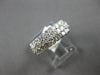 WIDE .95CT DIAMOND 14KT YELLOW GOLD 3D ROUND 3 ROW PAVE WEDDING ANNIVERSARY RING