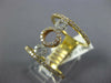 ESTATE LARGE .67CT DIAMOND 18KT TRI COLOR GOLD 3D TRIPLE CIRCLE OF LIFE FUN RING