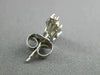 ESTATE .50CT ROUND DIAMOND & OVAL BLUE TOPAZ 14K WHITE GOLD STUD EARRINGS #25923