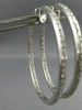 ESTATE .80CT DIAMOND 14KT WHITE GOLD 3D CLASSIC HOOP INSIDE OUT EARRINGS #19467