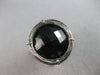 ESTATE EXTRA LARGE AAA BLACK ONYX 18KT BLACK GOLD 3D ROUND FILIGREE FUN RING
