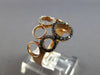 ESTATE WIDE .31CT WHITE & BLACK DIAMOND 14K ROSE GOLD 3D MULTI CIRCULAR FUN RING