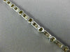 ESTATE .95CT ROUND DIAMOND 14KT WHITE GOLD 3D CLASSIC BEZEL LINK BRACELET #16088