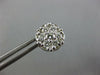 ESTATE LARGE .93CT DIAMOND 14KT WHITE GOLD 3D CLUSTER FLOWER STUD EARRINGS #3060