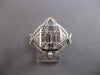 LARGE 1.93CT DIAMOND 18KT WHITE GOLD 3D ROUND & BAGUETTE SQUARE ENGAGEMENT RING