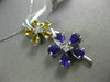 LARGE 3.80CT DIAMOND & AAA AMETHYST & CITRINE 14K WHITE GOLD 3D FLOATING PENDANT