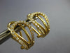 ESTATE WIDE .35CT DIAMOND 18KT YELLOW GOLD 3D TEAR DROP CLIP ON EARRINGS
