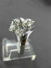 ANTIQUE LARGE 1.26CT OLD MINE ROUND DIAMOND 14KT WHITE GOLD FLOWER RING #21971