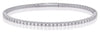 ESTATE 1.14CT DIAMOND 14K WHITE GOLD CLASSIC ROUND ETERNITY CUFF TENNIS BRACELET