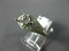 ANTIQUE WIDE .35CT DIAMOND 14KT WHITE GOLD 3D SEMI MOUNT ENGAGEMENT RING #15755