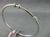 ESTATE .70CT DIAMOND 14KT WHITE GOLD 3D MOVABLE CIRCLE OF LIFE BANGLE BRACELET