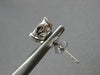ESTATE 1.27CT DIAMOND 18KT WHITE GOLD SOLITAIRE CLUSTER INVISIBLE STUD EARRINGS