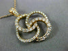 ESTATE LARGE .66CT DIAMOND 18KT ROSE GOLD 3D OPEN FLOWER CIRCLE OF LIFE PENDANT