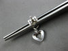 ESTATE .10CT DIAMOND 14KT WHITE GOLD CLASSIC DOUBLE HEART LOVE HANGING EARRINGS
