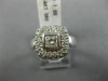 ESTATE WIDE 1.0CT ROUND & PRINCESS DIAMOND 14KT WHITE GOLD SQUARE INVISIBLE RING