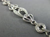 ESTATE WIDE & LONG .52CT DIAMOND 18KT WHITE GOLD ETOILE MILGRAIN TENNIS BRACELET