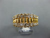 ESTATE WIDE 1.20CT DIAMOND 14K YELLOW GOLD 3D CLASSIC MULTI BAR ANNIVERSARY RING