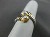 ESTATE WIDE .30CT DIAMOND 14KT WHITE & YELLOW GOLD DOUBLE TWIST GOLD RING #20744