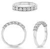 ESTATE .23CT DIAMOND 14KT WHITE GOLD 3D ROUND MULTI FLOWER OVAL SHAPE FUN RING