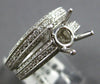 .71CT DIAMOND 18K WHITE GOLD 4 PRONG SEMI MOUNT ENGAGEMENT WEDDING BAND RING SET