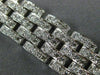 ESTATE WIDE 5.50CT DIAMOND 14KT WHITE GOLD 3D CLASSIC LINK TENNIS BRACELET #1483