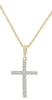ESTATE .10CT DIAMOND 14KT YELLOW GOLD 3D CLASSIC ROUND CROSS FLOATING PENDANT