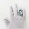 EXTRA LARGE 87.66CT DIAMOND & AAA AQUAMARINE 18KT WHITE GOLD OVAL FILIGREE RING