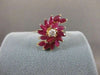 ESTATE 2.58CTW DIAMOND RUBY 14K YELLOW GOLD MARQUISE FLOWER COCKTAIL RING #19811