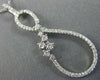 ESTATE LARGE .42CT ROUND DIAMOND 14KT WHITE GOLD 3D INFINITY FLOWER LOVE PENDANT