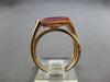 1.99CT DIAMOND & AAA PINK TOURMALINE & RUBY 14K ROSE GOLD SEMI BEZEL RING #28209