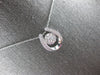 .50CT DANCING DIAMOND 14KT WHITE GOLD 3D LUCKY HORSESHOE FILIGREE PENDANT #27995