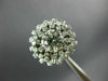 ANTIQUE LARGE 2.35CT DIAMOND 18K WHITE GOLD 3D FLOWER SOLITAIRE ENGAGEMENT RING