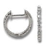 .35CT DIAMOND 18K WHITE GOLD ROUND SHARED PRONG INSIDE OUT HOOP HANGING EARRINGS
