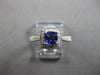 0.75CT DIAMOND & AAA TANZANITE 14KT WHITE GOLD SQUARE HALO ENGAGEMENT RING #27879